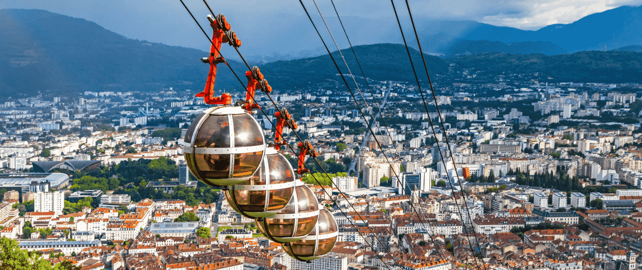 vue aérienne de Grenoble