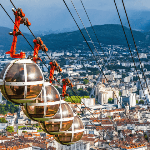 vue aérienne de Grenoble